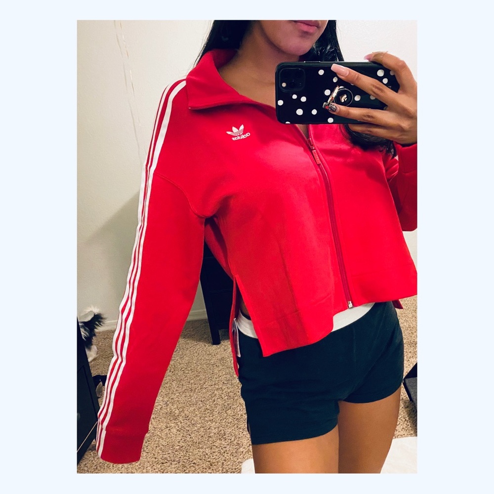 Adidas red jacket